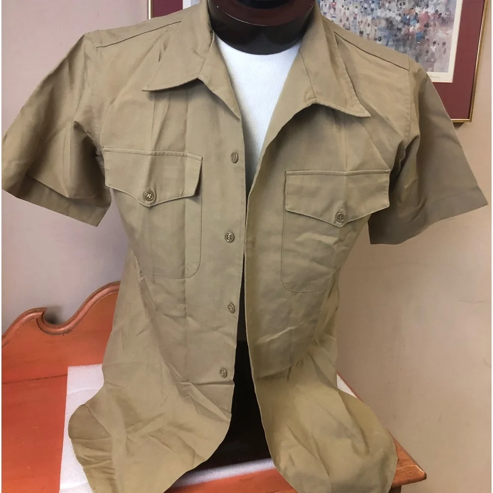 United States Marine Corps Shirts | Vintage Khaki Usmc Marine Corps 1960's Uniform Shirt Viet Nam Era Short Sleeve | Color: Tan | Size: 15.5 | United States Marine Corps Shirts | Vintage Khaki Usmc Marine Corps 1960's Uniform Shirt Viet Nam Era Short Sleeve | Color: Tan | Size: 15.5 |